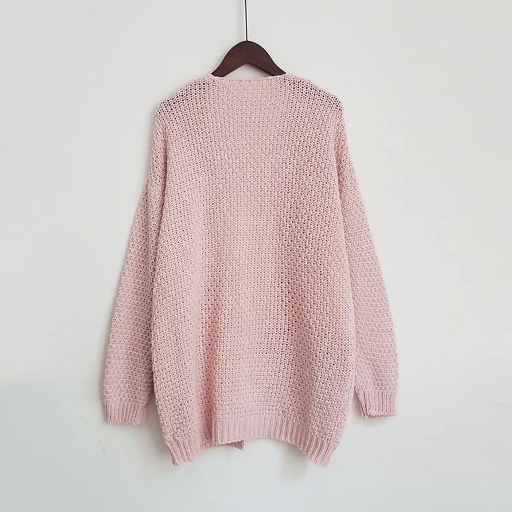 Pink Cardigan Sweater - Picture 3 of 3